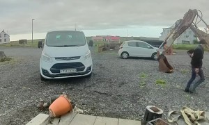 Dog Pulls Grandpa Into Flower Pots