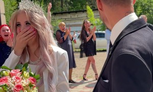 Champagne Glass Tossed Into Windshield