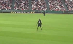 Fan Jumps on Field at Guardians Game