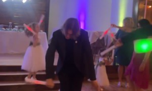 Priest Let's Loose at the Reception