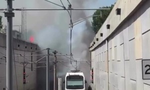 Dallas Light Rail Train Catches Fire