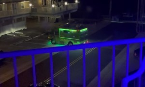 Wildwood Green Monster Ice Cream Truck Looks Creepy at Night