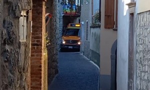 Bus Passes in a Narrow Alley