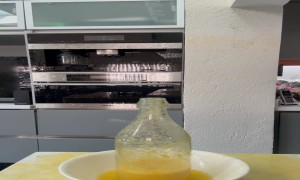 Explosive Opening Of Fermented Mango Smoothie