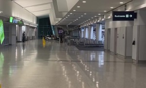 Buffalo Airport Cart Driven Through Moving Sidewalks