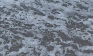 Woman Gets Soaked By Incoming Wave