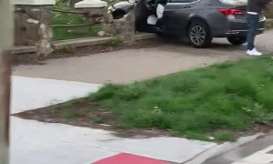 Car Driven Through Railing