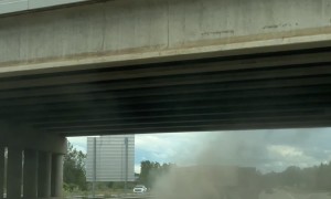 Trucker Saves Trailer's Wiggling Tail End