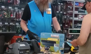 Walmart Employee Sports Big Hair