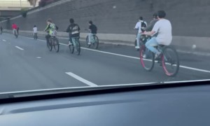 Bicycle Ride On Bay Area Interstate