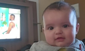 Baby Giggles At Mom's Funny Noises