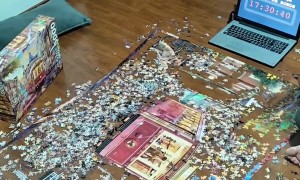 Timelapse Assembly of 5.000 Piece Puzzle