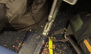 Passenger Discards Nut Shells Over Airplane Floor