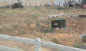 Camper Rolls Away In Southern Idaho Wind