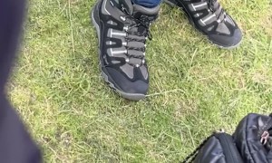 Boy's Kind Hand Makes Slide Less Scary