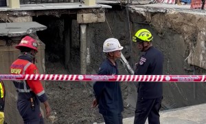 Hole in Bangkok Subway Tunnel