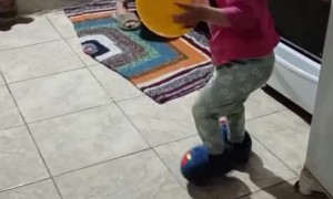 Crazy Little Girl Has a Ball in the House