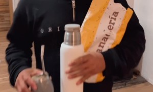 Carrying a Chihuahua in a Bread Bag