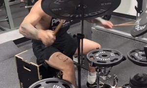 Drumming on Gym Equipment