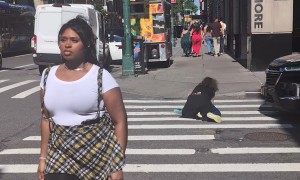 Powerful Strut Humbles Nearby Pedestrian