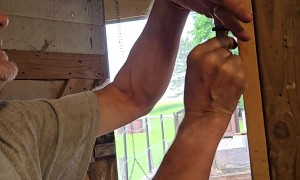 Husband's Knuckle Stuck In Screw Eye