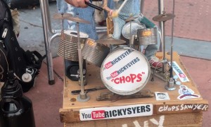 Puppeteer Playing Someone Playing the Drums