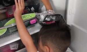 Mom Walks in on Son’s Fridge Struggle