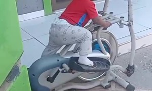 Future Fitness Instructor Turns Elliptical