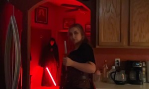 Halloween Costume Show Off Interrupted by Cool Brother