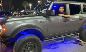 Jeep Climbs Onto Balancing Boards