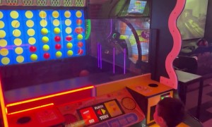 Connect Four Basketball With My Little Brother