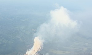 Santiaguito Volcano Seen From Santa Maria Volcano
