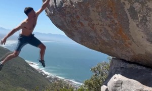 Incredible Climbing Dyno Jump