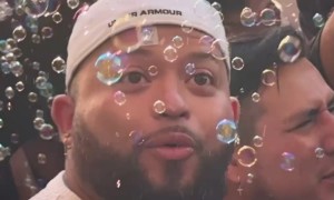 Raver Mesmerized by Bubbles