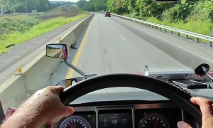 Trucker Drives in the Left Lane