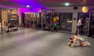 Gym Bro Picks Up Gym Crush's Feet