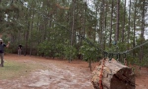 Axe Hits Target With a Satisfying Thump