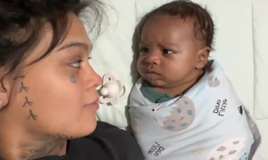 Baby Looking Crazy at Mom