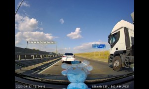 Rear-End Collision Captured on Dashcam