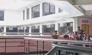 UM Matina BE Building During the 7.6 Earthquake