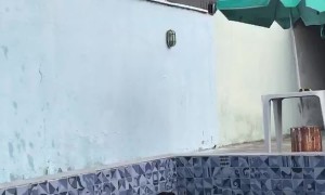Wife's Pool Jump Surprise
