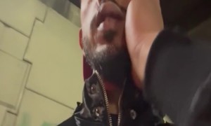 Car Flipped Over in Madrid Accident