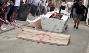 Soapbox Racer Flips Off Ramp