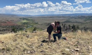 Man Proposes With a Skadoosh