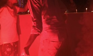 Girl's Hair Catches Fire From Fire Crackers