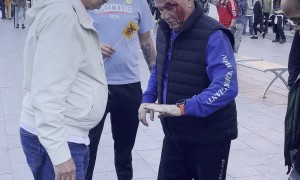 Young Skateboarder Steals Glasses From Trump Supporter Yelling Slurs