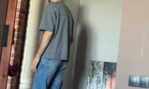 Dog Does Not Want to Let Dad Go to Work