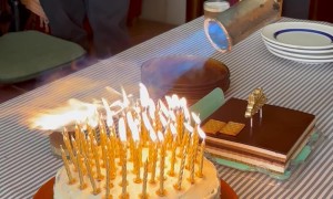 Lighting Birthday Candles With an XXL Blowtorch