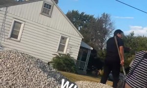 Car Ends Up on Gravel Pile