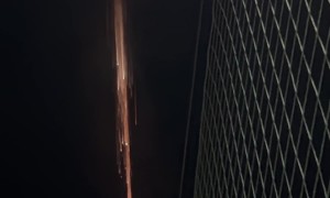 Space Debris Entering the Atmosphere Seen in Brazil